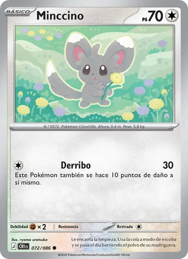 Carta Minccino de la expansión Caos Creciente, número 072/86