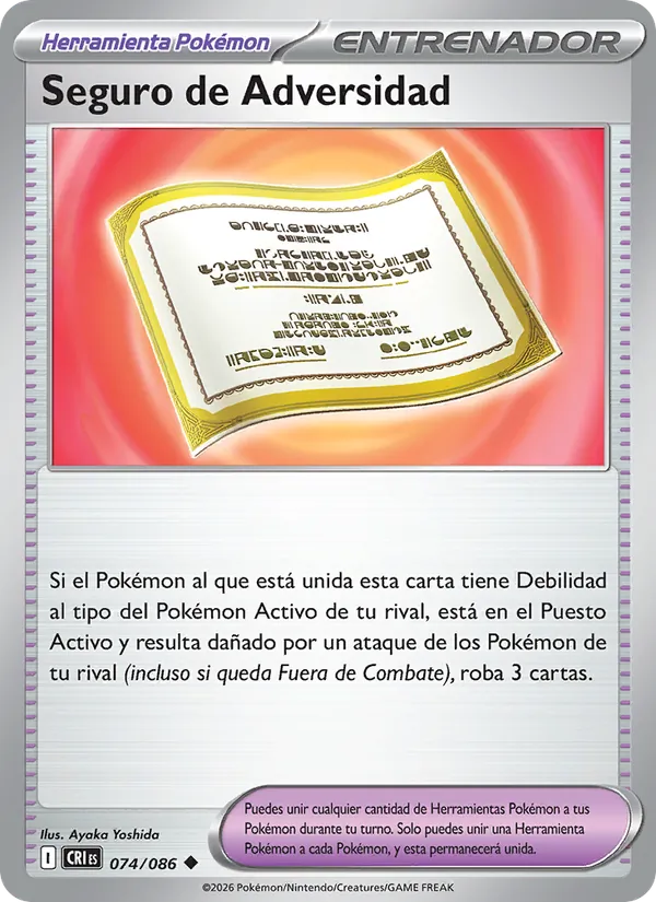 Carta Seguro de Adversidad de la expansión Caos Creciente, número 074/86