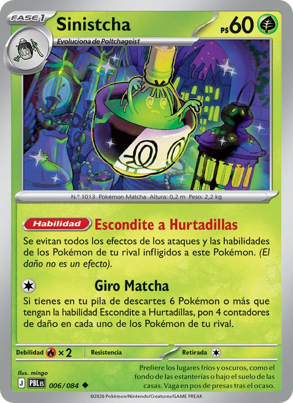 Carta Sinistcha de la expansión Oscuridad Absoluta, número 006/84