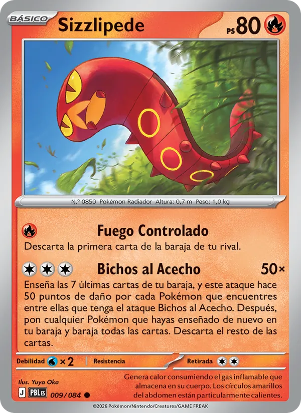 Carta Sizzlipede de la expansión Oscuridad Absoluta, número 009/84