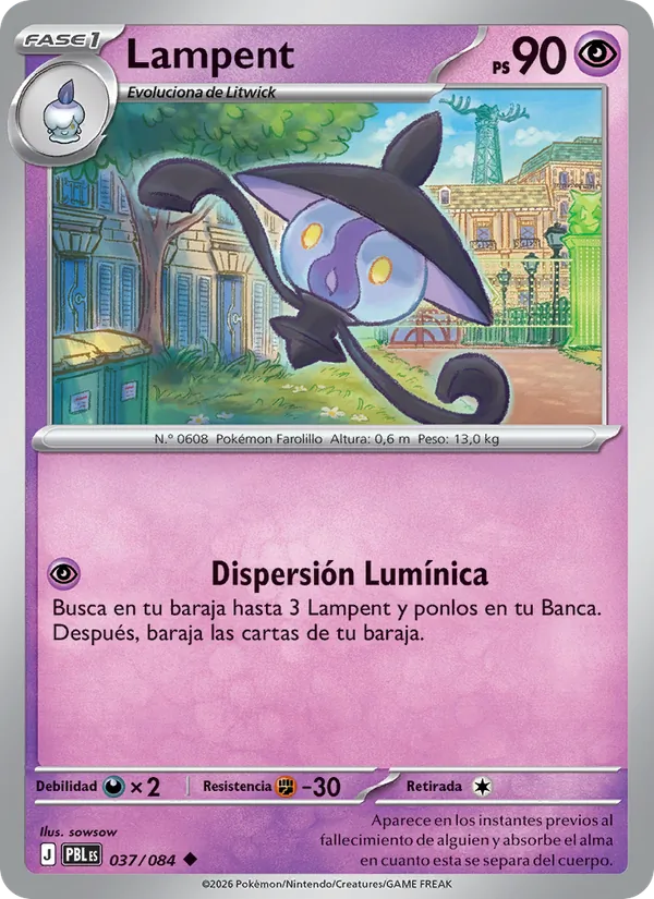 Carta Lampent de la expansión Oscuridad Absoluta, número 037/84