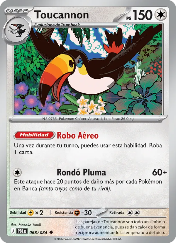 Carta Toucannon de la expansión Oscuridad Absoluta, número 068/84