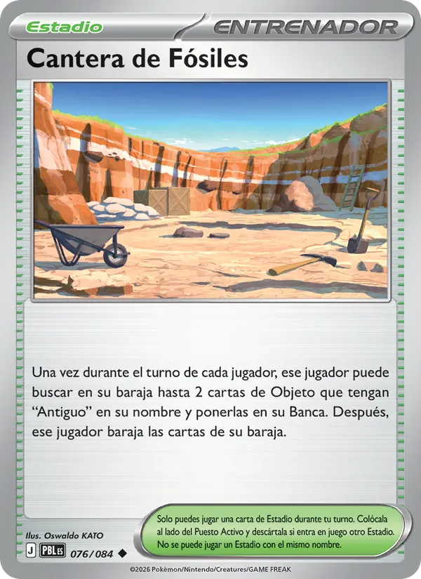 Carta Cantera de Fósiles de la expansión Oscuridad Absoluta, número 076/84