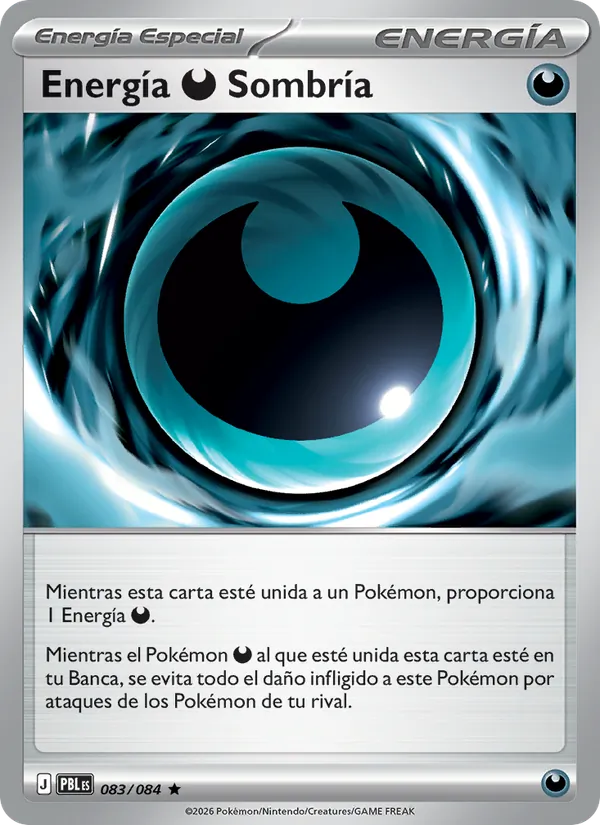 Carta Energía Darkness Sombría de la expansión Oscuridad Absoluta, número 083/84