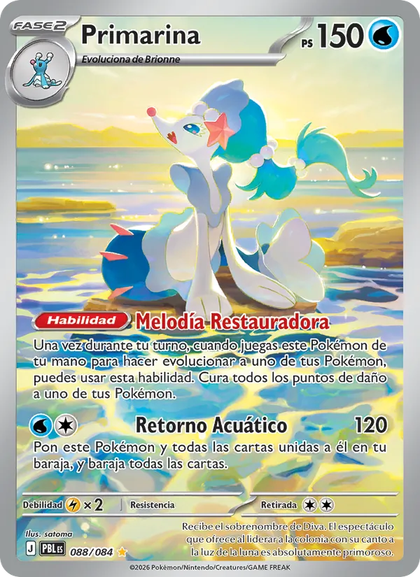 Carta Primarina de la expansión Oscuridad Absoluta, número 088/84