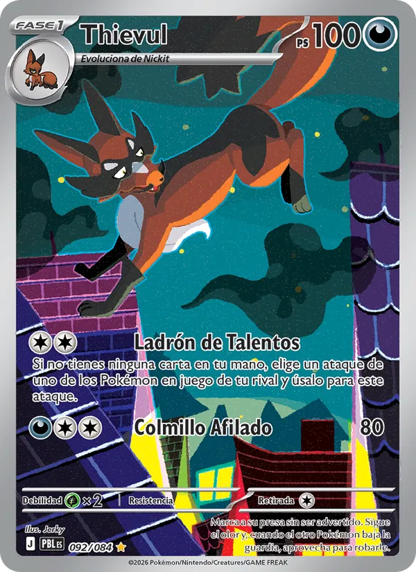 Carta Thievul de la expansión Oscuridad Absoluta, número 092/84