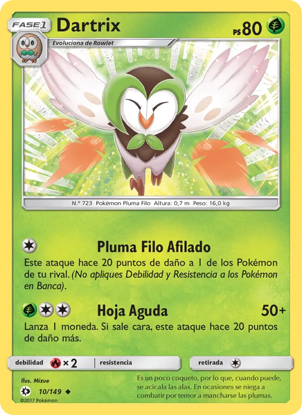 Carta Dartrix de la expansión Sol y Luna, número 10/149