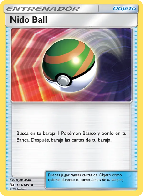 Carta Nido Ball de la expansión Sol y Luna, número 123/149