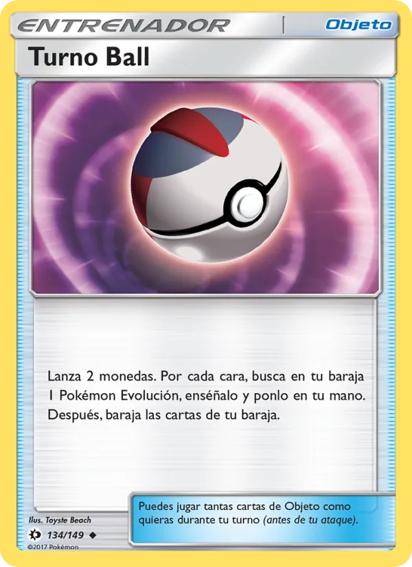 Carta Turno Ball de la expansión Sol y Luna, número 134/149