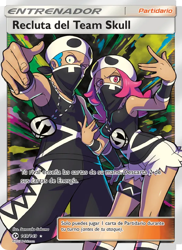 Carta Recluta del Team Skull de la expansión Sol y Luna, número 149/149