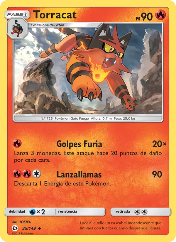 Carta Torracat de la expansión Sol y Luna, número 25/149