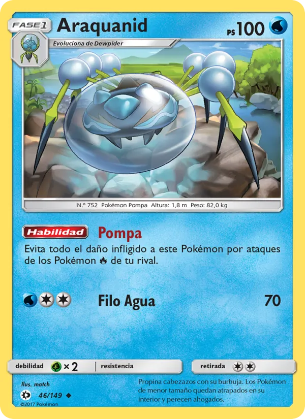 Carta Araquanid de la expansión Sol y Luna, número 46/149
