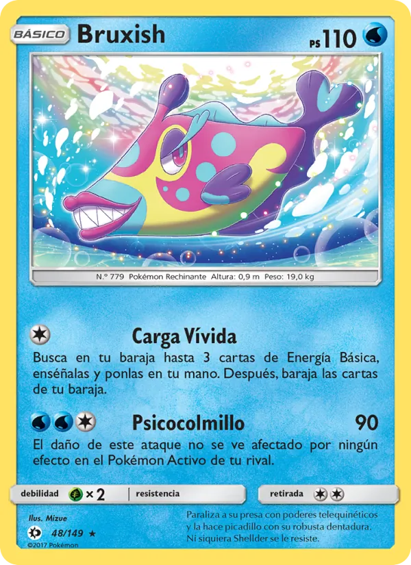 Carta Bruxish de la expansión Sol y Luna, número 48/149