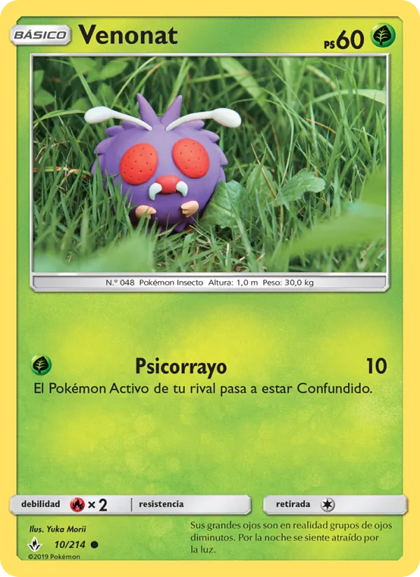 Carta Venonat de la expansión Vínculos Indestructibles, número 10/214