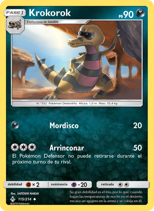 Carta Krokorok de la expansión Vínculos Indestructibles, número 115/214