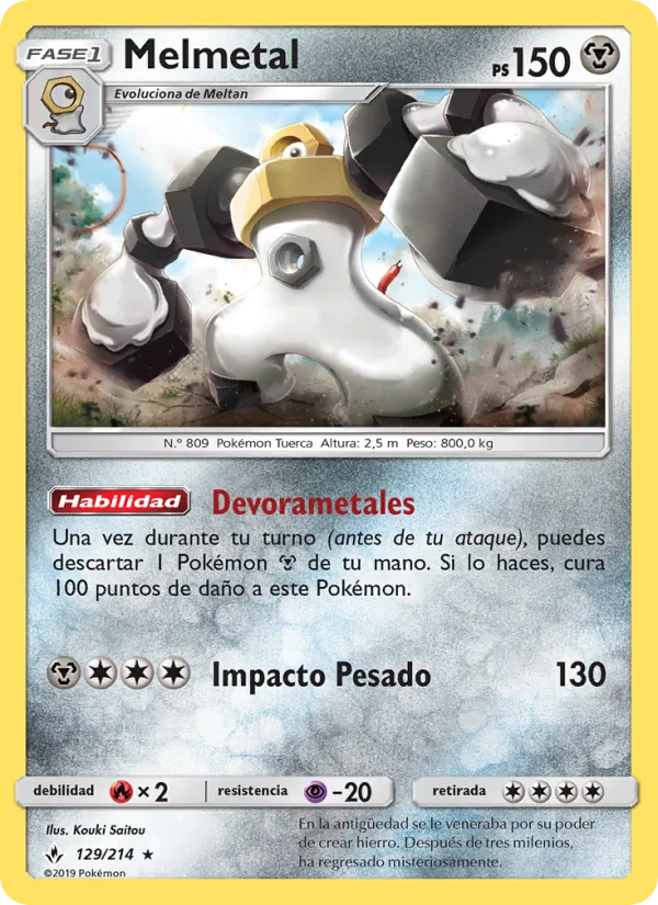 Carta Melmetal de la expansión Vínculos Indestructibles, número 129/214