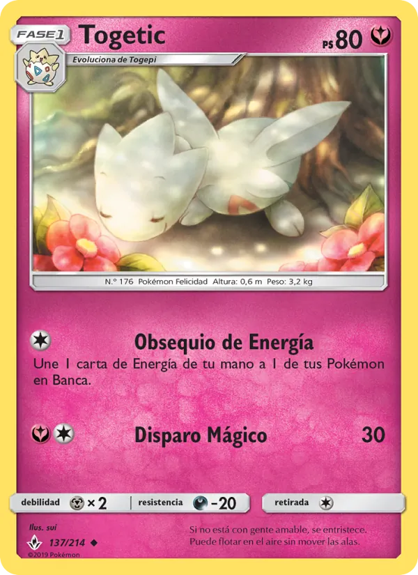 Carta Togetic de la expansión Vínculos Indestructibles, número 137/214