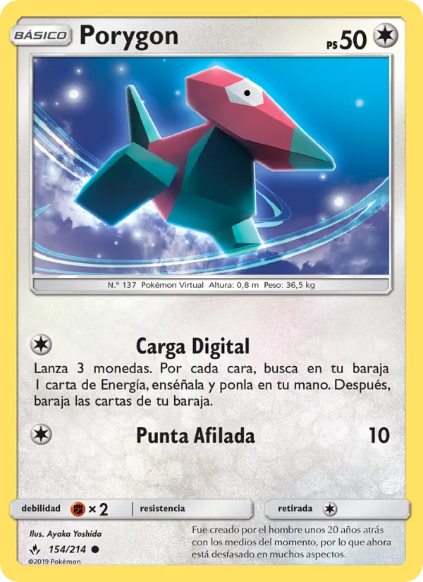 Carta Porygon de la expansión Vínculos Indestructibles, número 154/214
