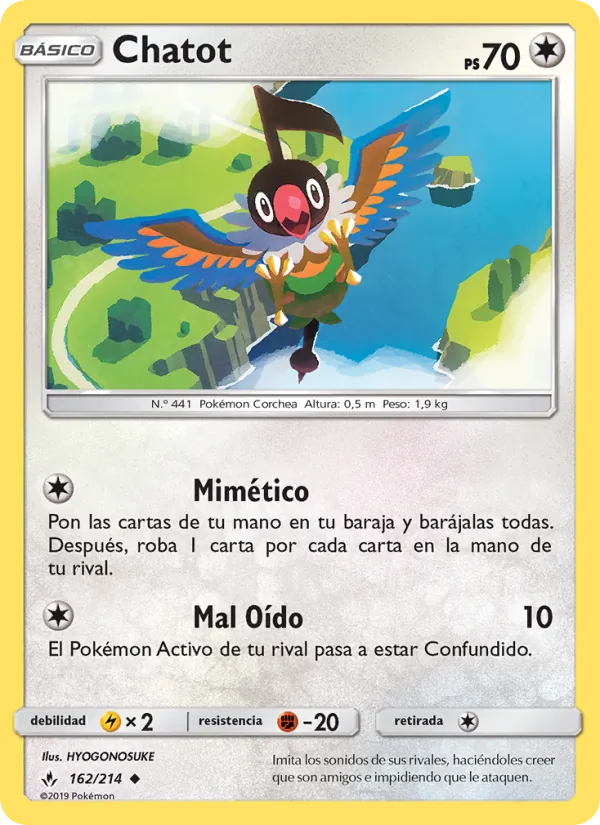 Carta Chatot de la expansión Vínculos Indestructibles, número 162/214