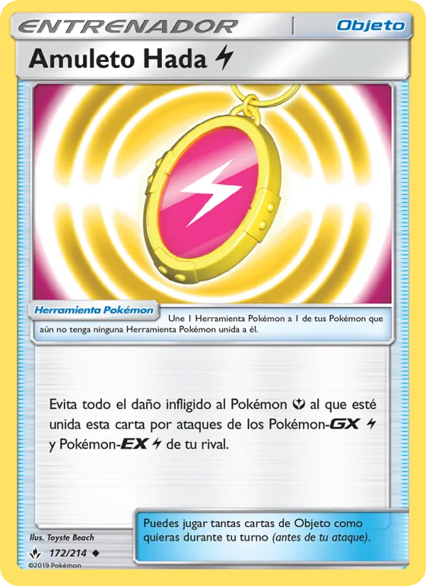 Carta Amuleto Hada Lightning de la expansión Vínculos Indestructibles, número 172/214