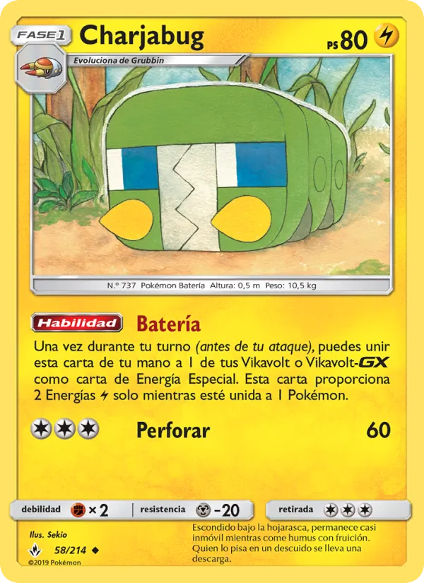 Carta Charjabug de la expansión Vínculos Indestructibles, número 58/214