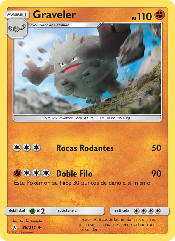 Carta Graveler de la expansión Vínculos Indestructibles, número 88/214