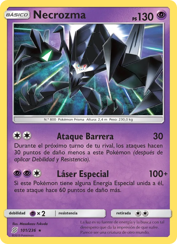 Carta Necrozma de la expansión Mentes Unidas, número 101/236