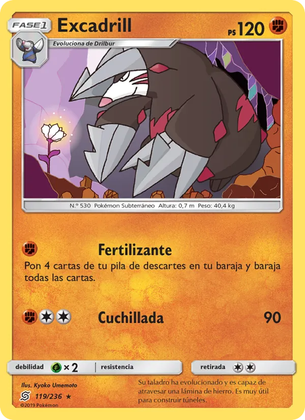 Carta Excadrill de la expansión Mentes Unidas, número 119/236