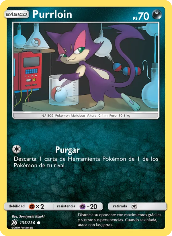 Carta Purrloin de la expansión Mentes Unidas, número 135/236