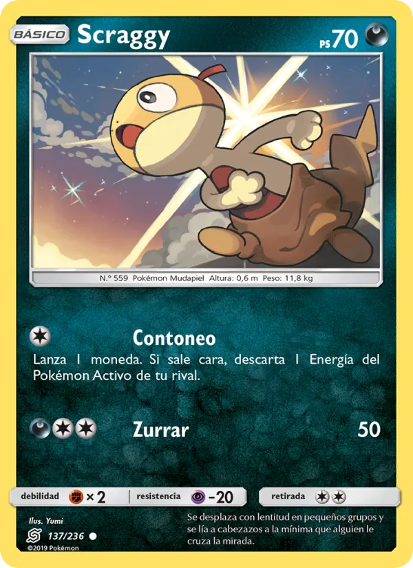 Carta Scraggy de la expansión Mentes Unidas, número 137/236