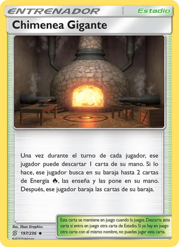 Carta Chimenea Gigante de la expansión Mentes Unidas, número 197/236