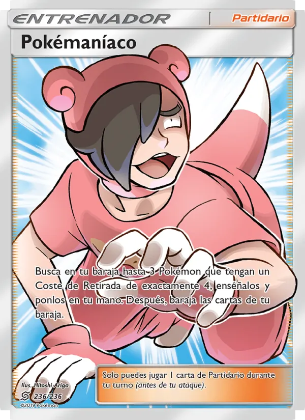 Carta Pokémaníaco de la expansión Mentes Unidas, número 236/236