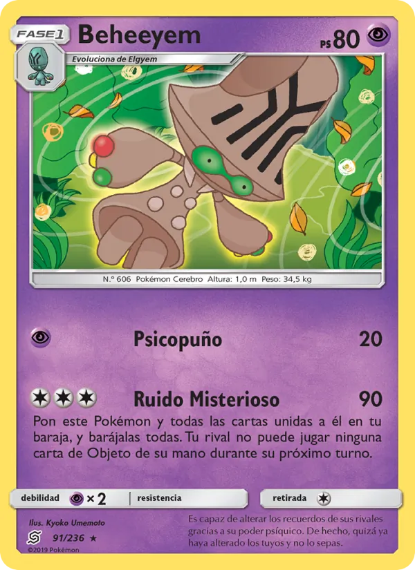Carta Beheeyem de la expansión Mentes Unidas, número 91/236