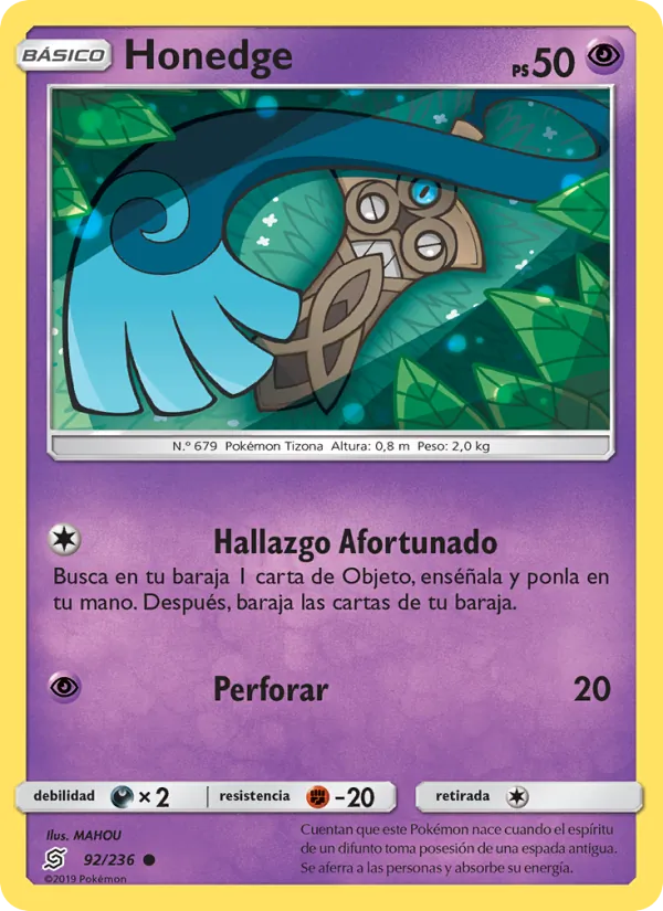 Carta Honedge de la expansión Mentes Unidas, número 92/236