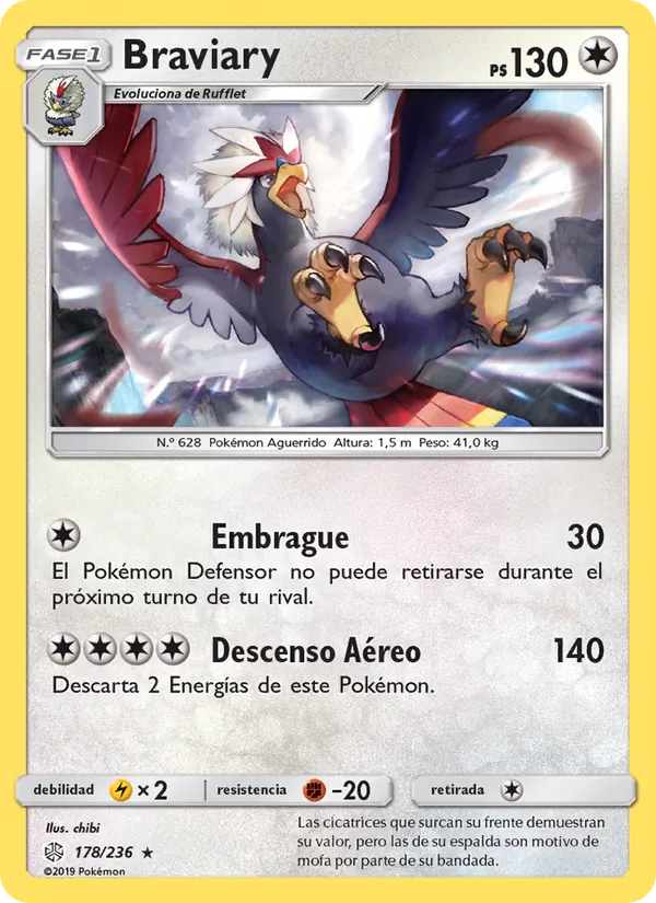 Carta Braviary de la expansión Eclipse Cósmico, número 178/236