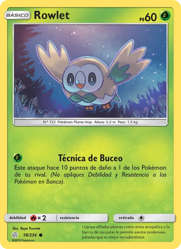 Carta Rowlet de la expansión Eclipse Cósmico, número 18/236
