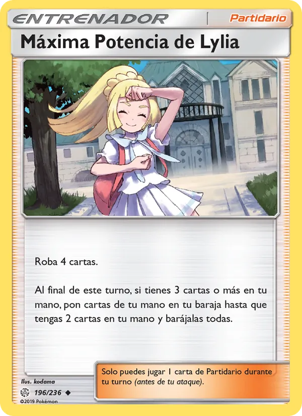Carta Máxima Potencia de Lylia de la expansión Eclipse Cósmico, número 196/236