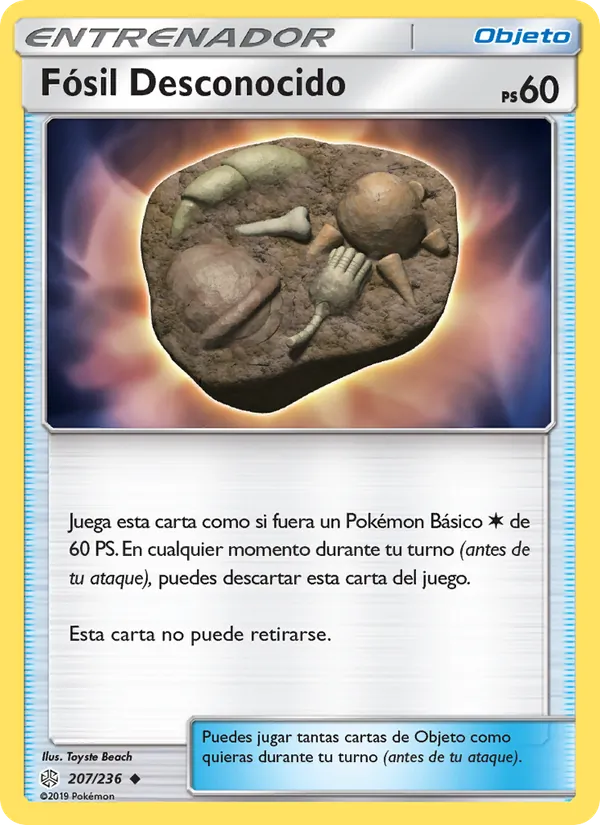 Carta Fósil Desconocido de la expansión Eclipse Cósmico, número 207/236