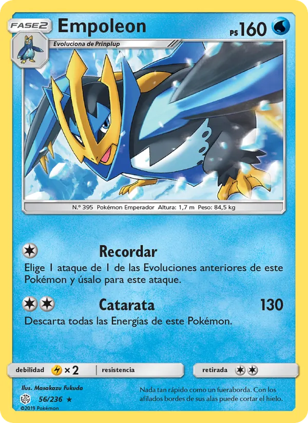Carta Empoleon de la expansión Eclipse Cósmico, número 56/236