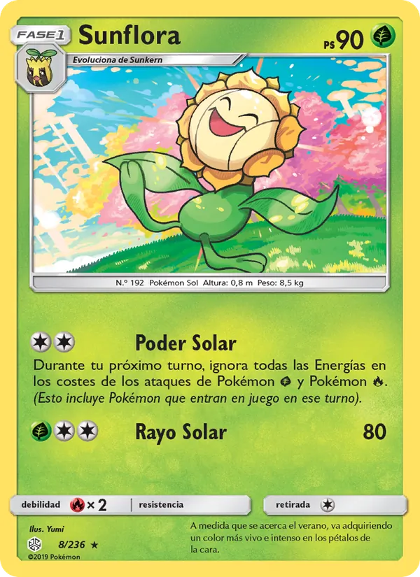 Carta Sunflora de la expansión Eclipse Cósmico, número 8/236