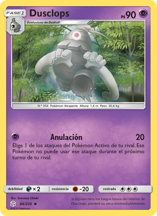 Carta Dusclops de la expansión Eclipse Cósmico, número 84/236