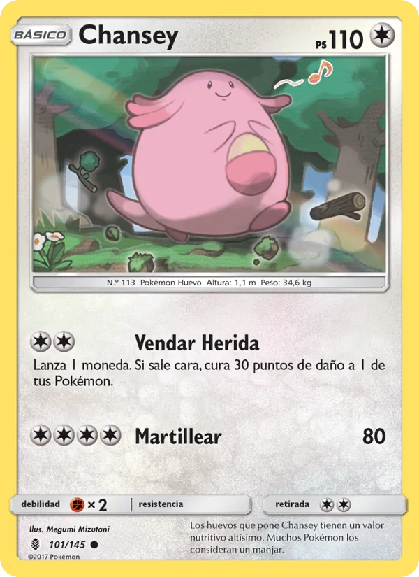 Carta Chansey de la expansión Albor de Guadianes, número 101/145