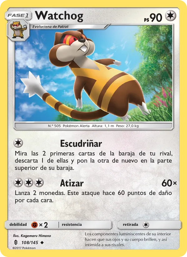Carta Watchog de la expansión Albor de Guadianes, número 108/145