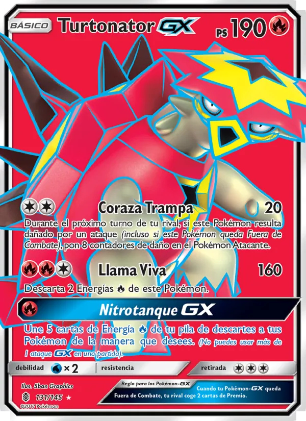 Carta Turtonator GX de la expansión Albor de Guadianes, número 131/145