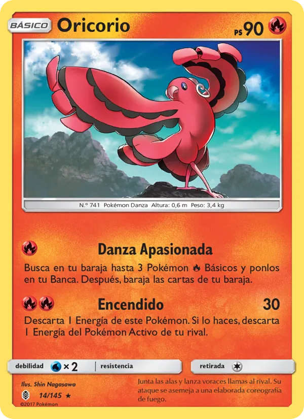 Carta Oricorio de la expansión Albor de Guadianes, número 14/145