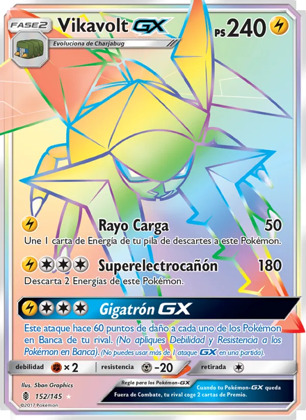 Carta Vikavolt GX de la expansión Albor de Guadianes, número 152/145