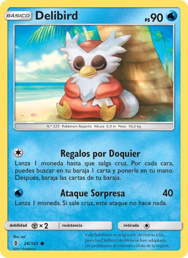 Carta Delibird de la expansión Albor de Guadianes, número 26/145