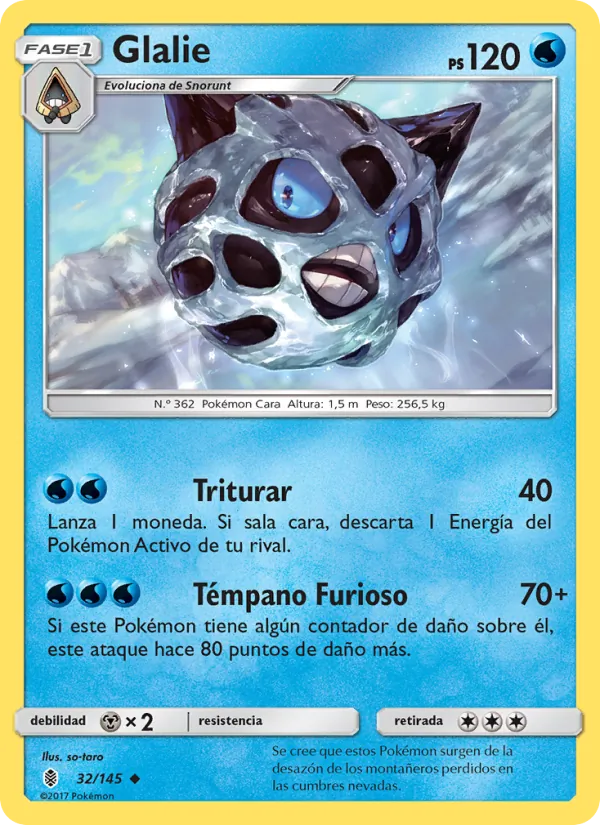 Carta Glalie de la expansión Albor de Guadianes, número 32/145