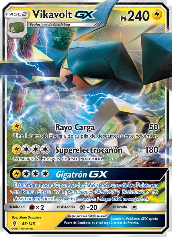 Carta Vikavolt GX de la expansión Albor de Guadianes, número 45/145