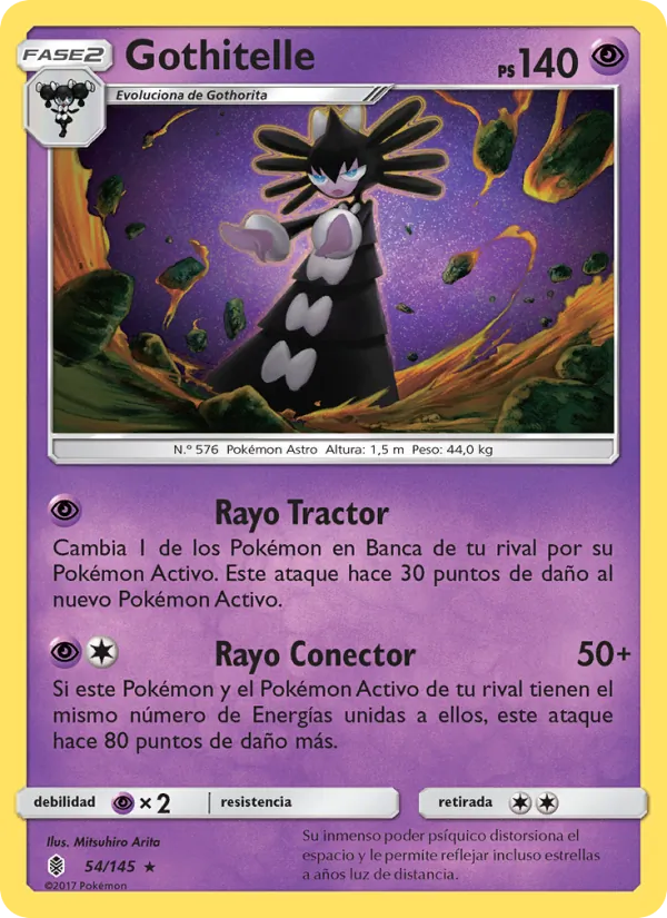 Carta Gothitelle de la expansión Albor de Guadianes, número 54/145